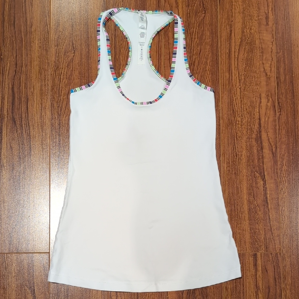 Lululemon White Sleeveless Tank Top